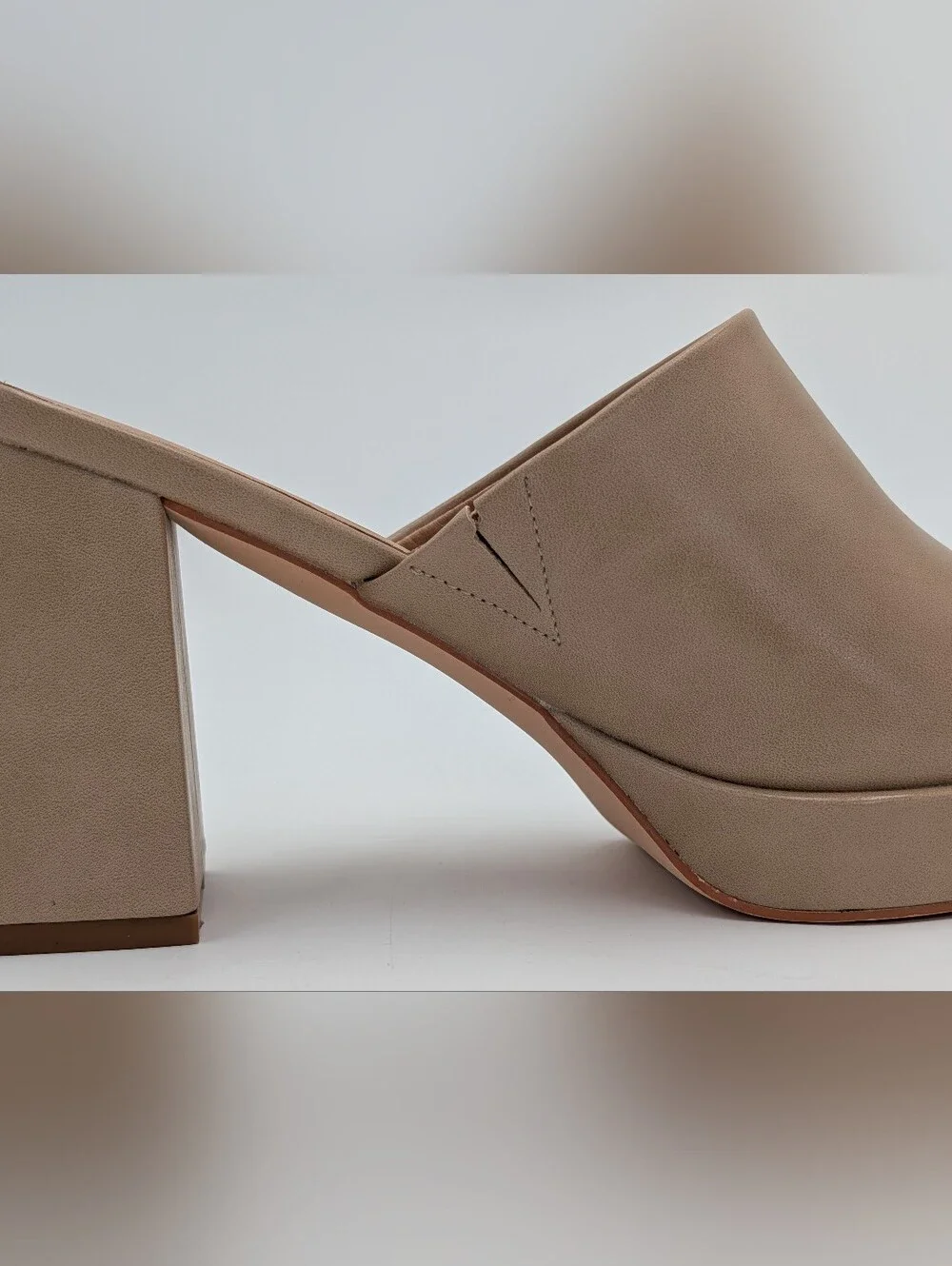 CCOCCI Sz 8.5 Doris Natural/Taupe Platform Heeled Sandals Y2K Block Heels